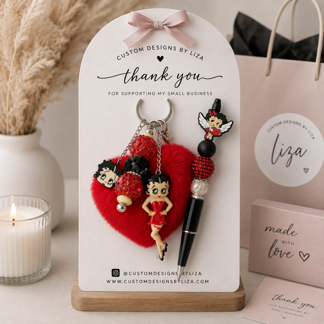 Pen and Keychain / Bag Charm Combo