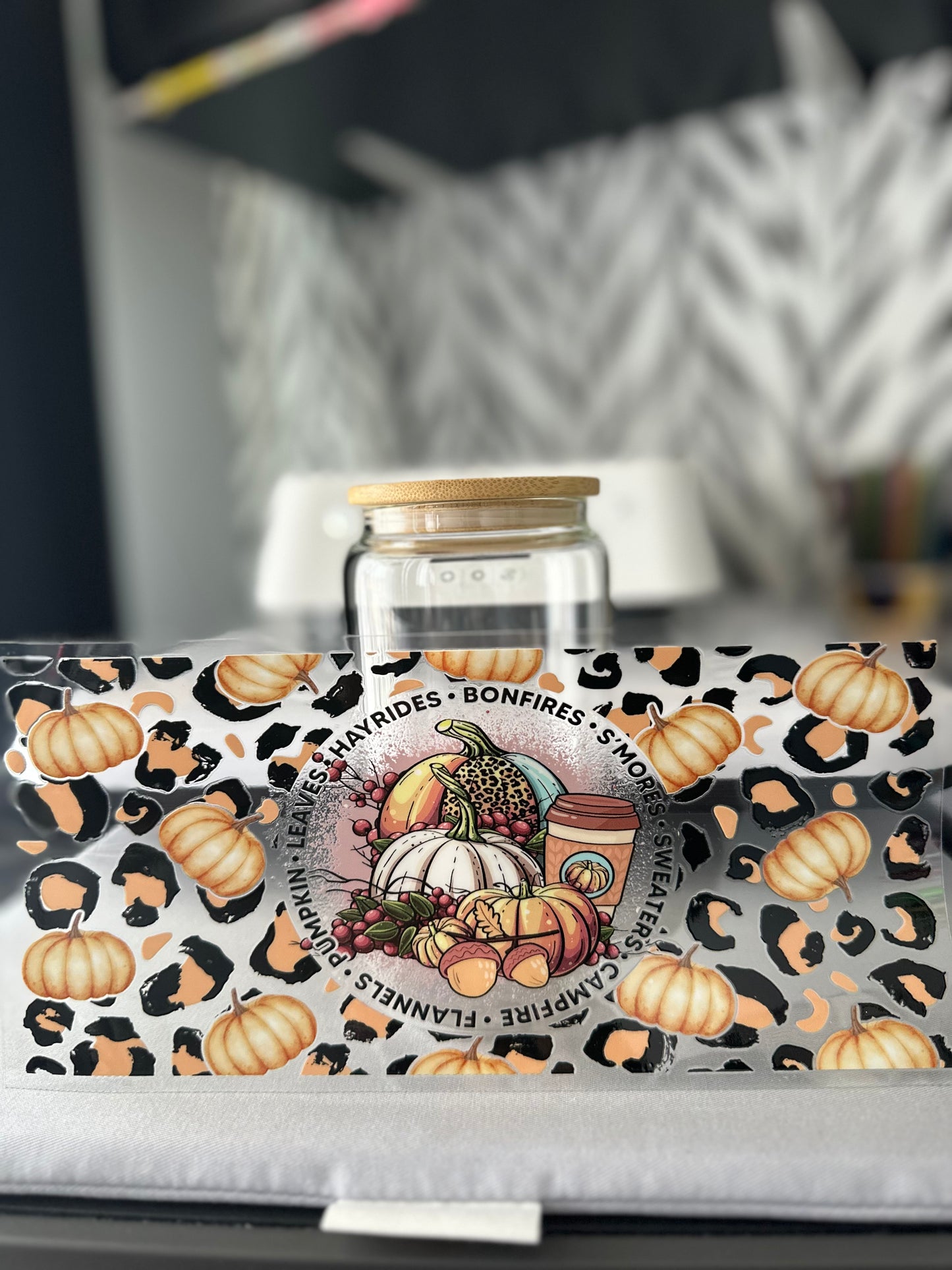 All Things Fall 16oz Glass Can