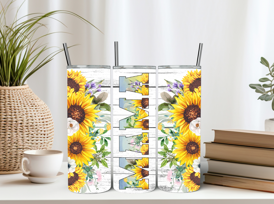 Sunflower Mama 20oz Tumbler Sunflower Lovers Gift for Her Floral Mama