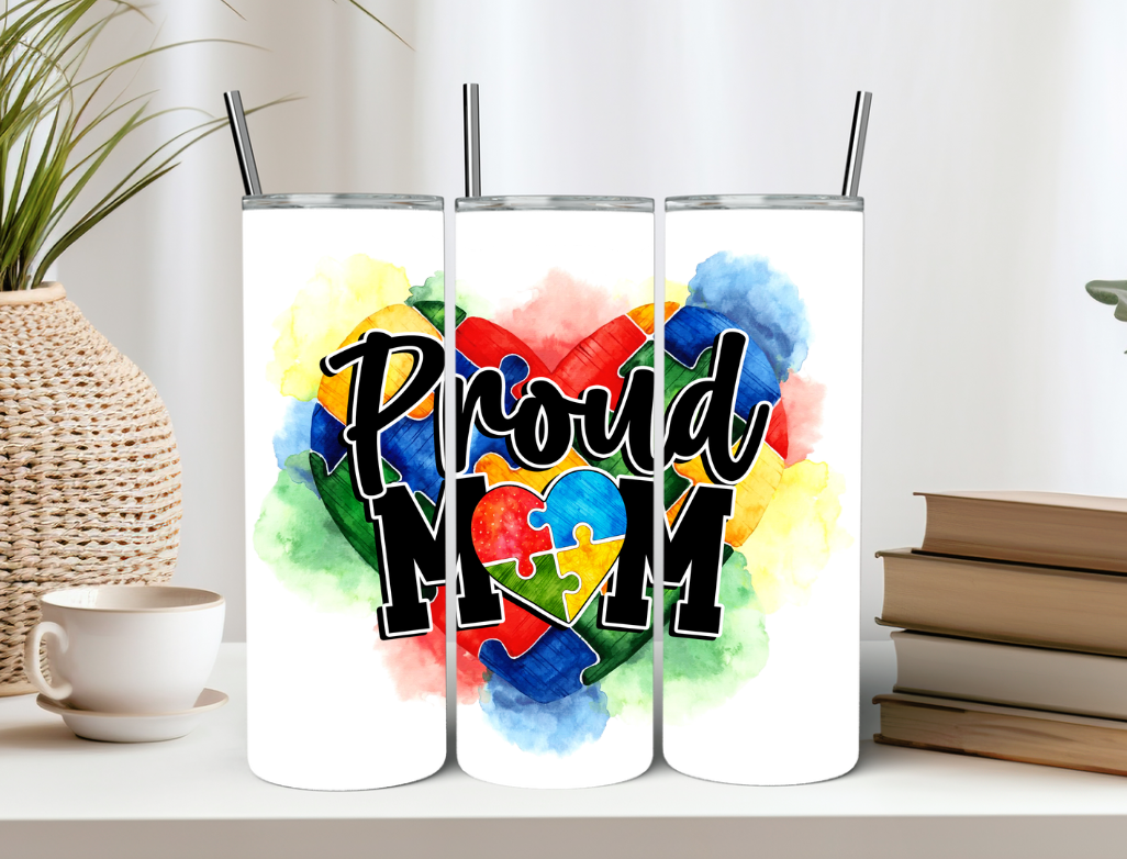 Proud Autism Mom 20oz Tumbler