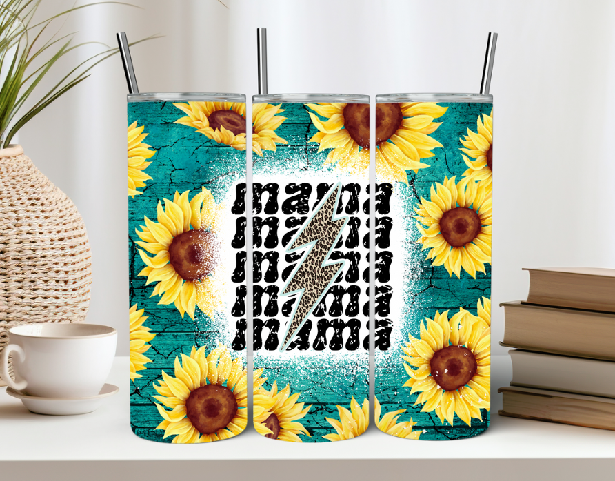 Retro Sunflower Mama 20oz Tumbler