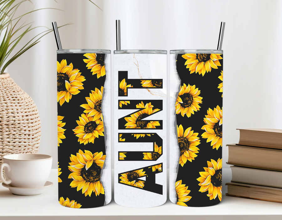 Sunflower Aunt 20oz Tumbler