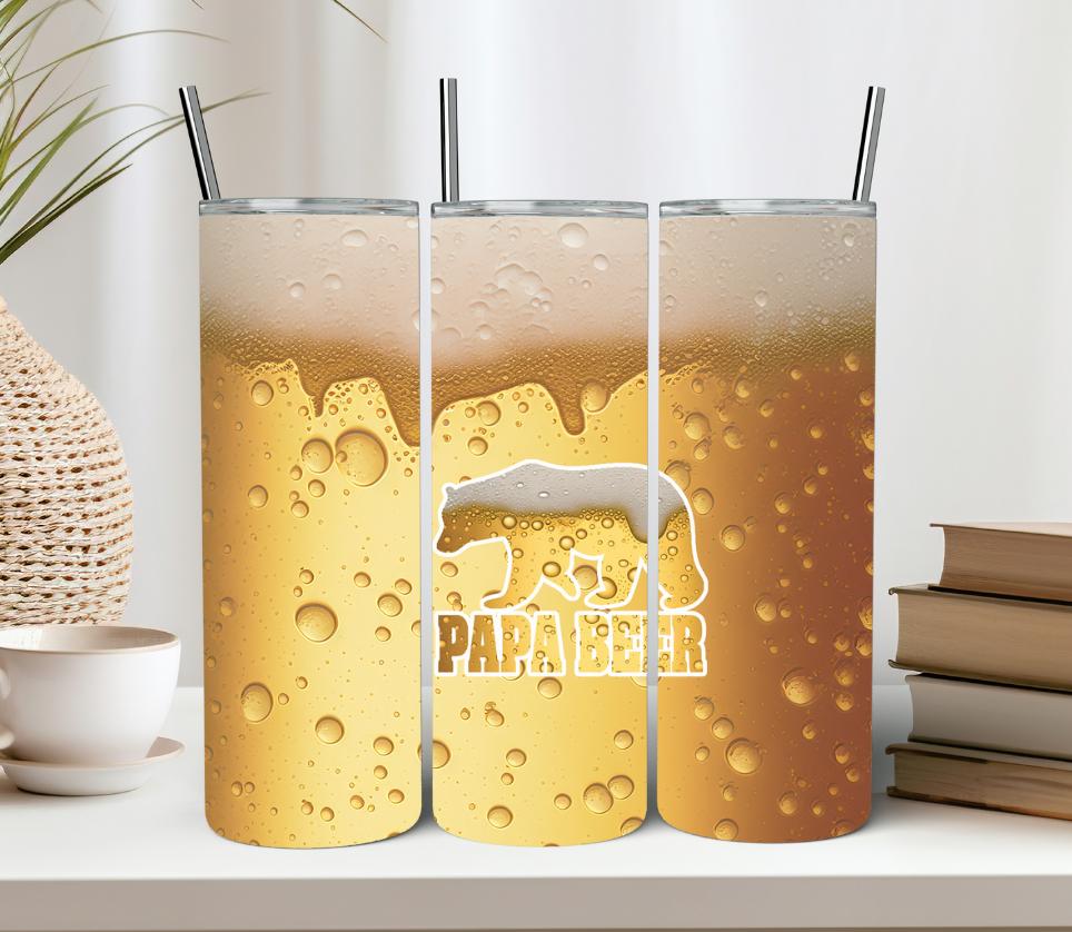 Papa Beer 20oz Tumbler Gift For Him