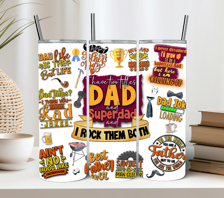 Super Dad Affirmations 20oz Tumbler Gift For Him