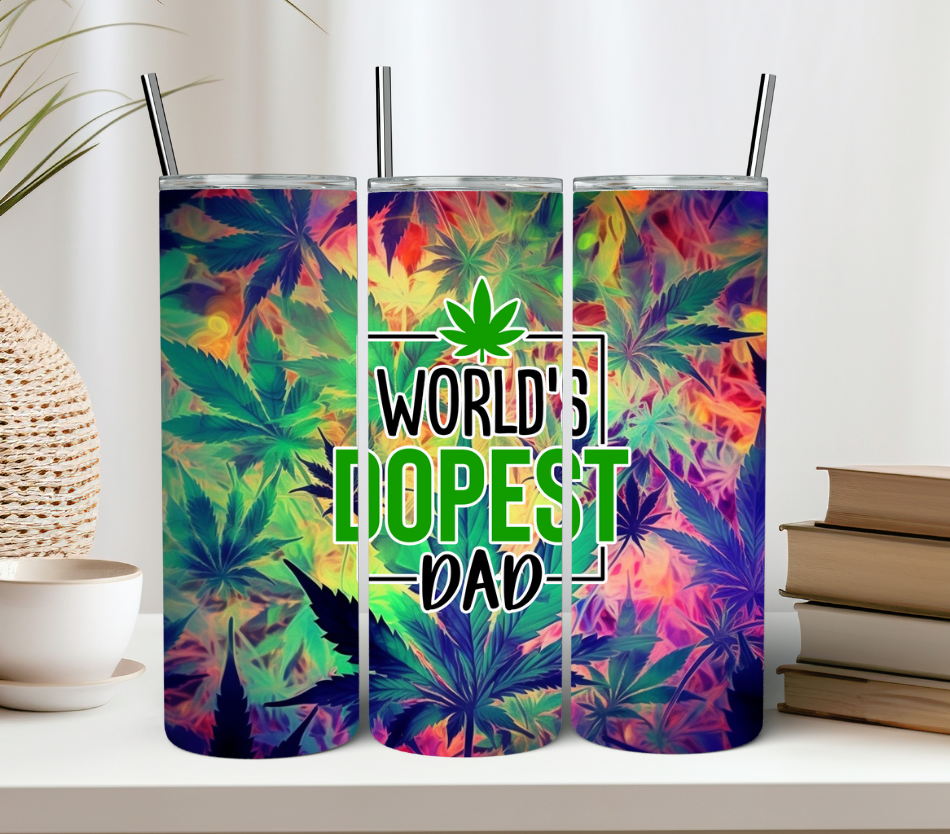 World Dopest Dad 20oz Tumbler Gift For Him