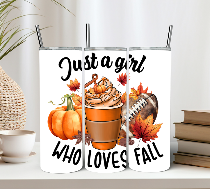 Just A Girl Who Loves Fall 20oz Tumbler