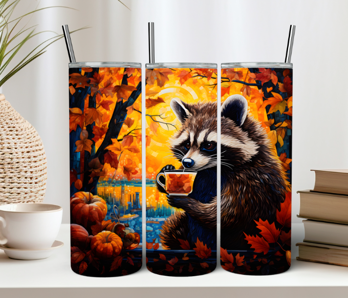 Autumn Raccoon 20oz Tumbler