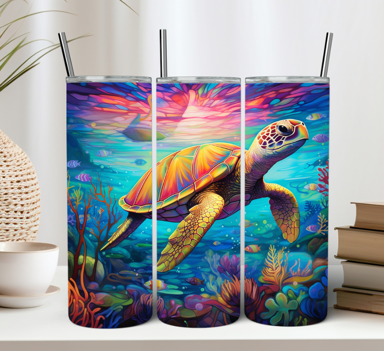 Floating Sea Turtle Tumbler