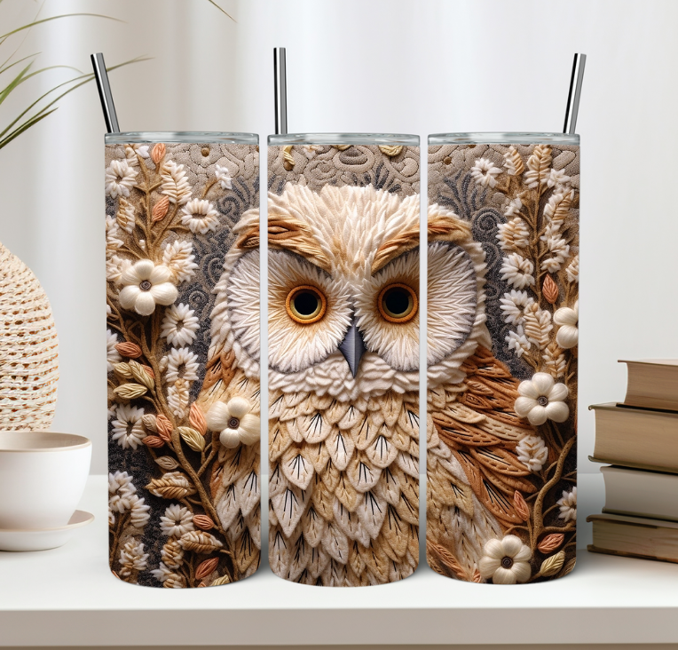 3D Stunning Owl Tumbler