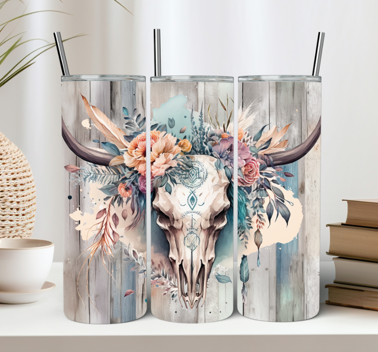 Bull Skull Tumbler