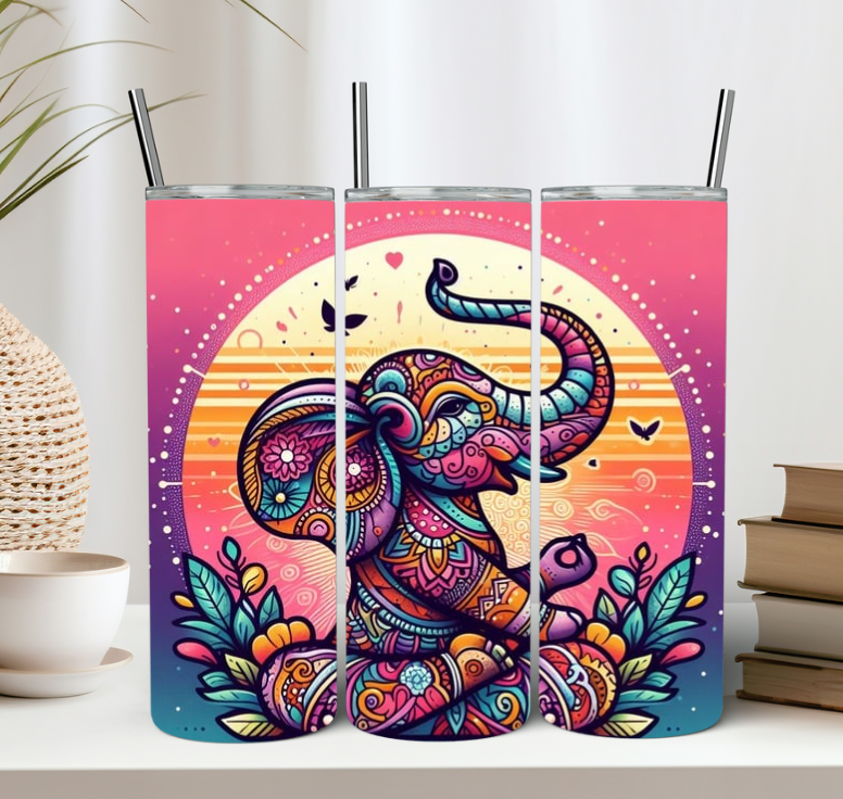 Boho Elephant Tumbler