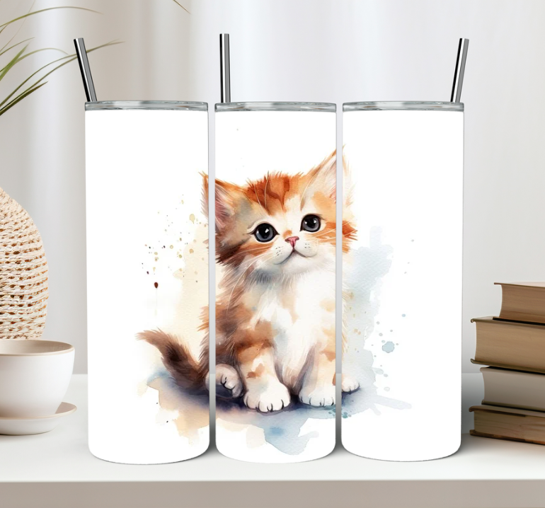 Golden Kitty Tumbler