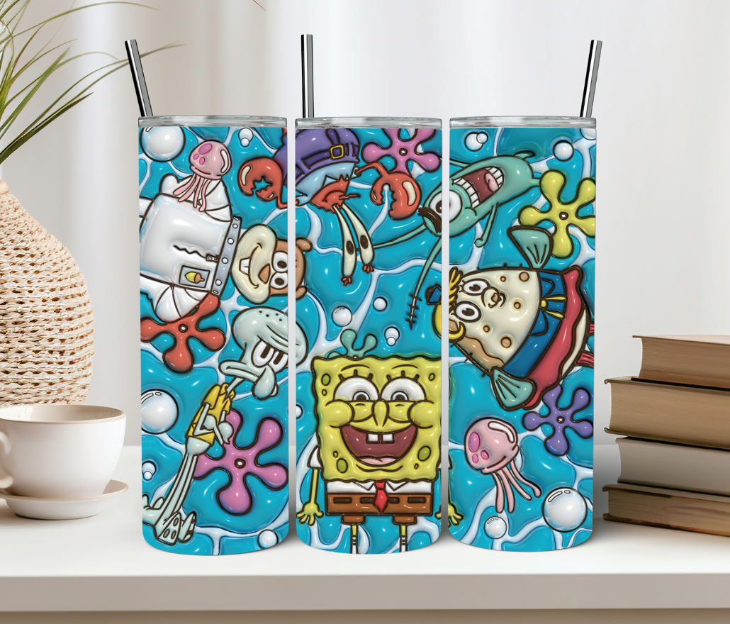 3D Sponge Friends Tumbler