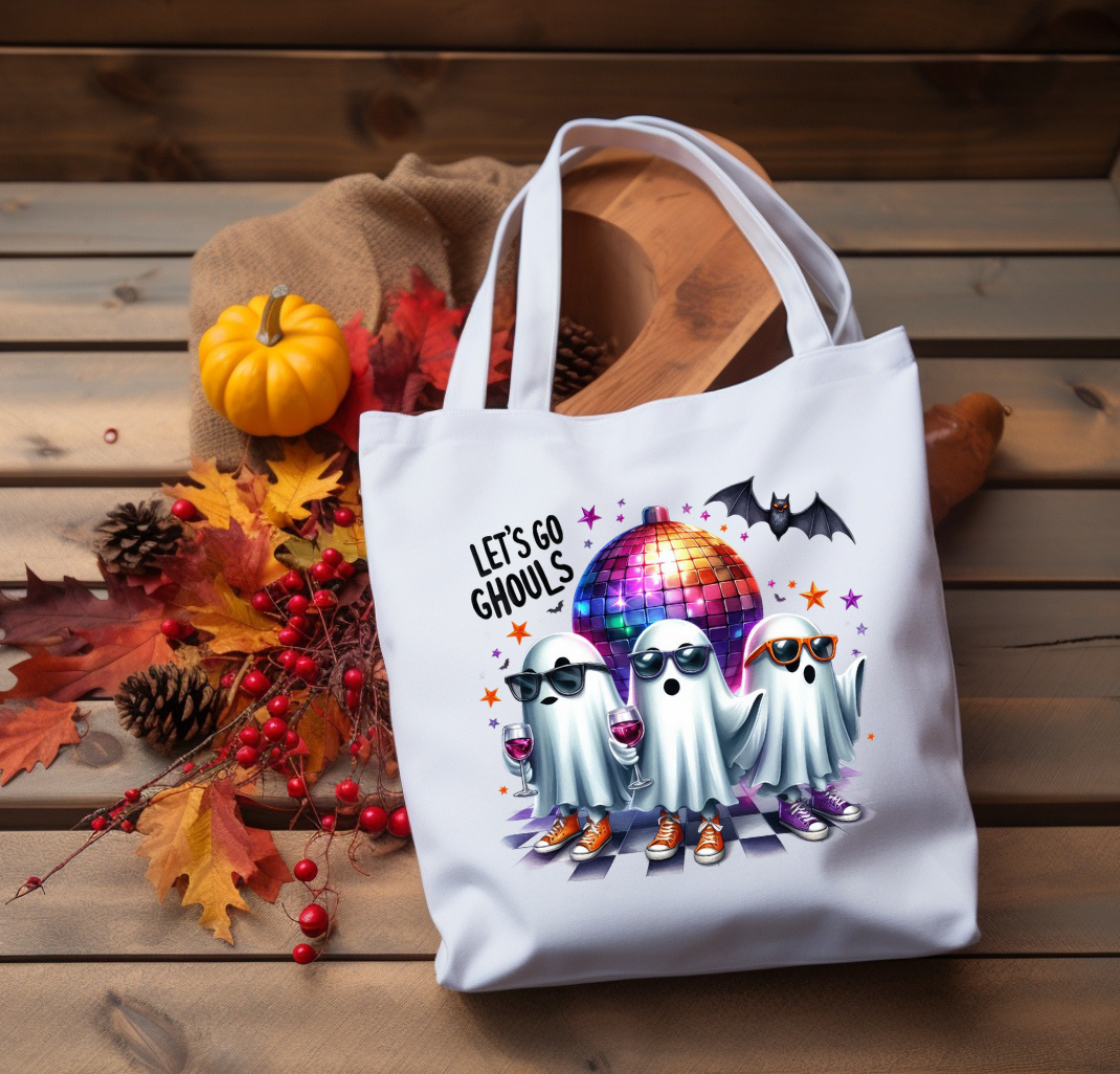 Let's Go Ghouls Trick or Treat Totebag