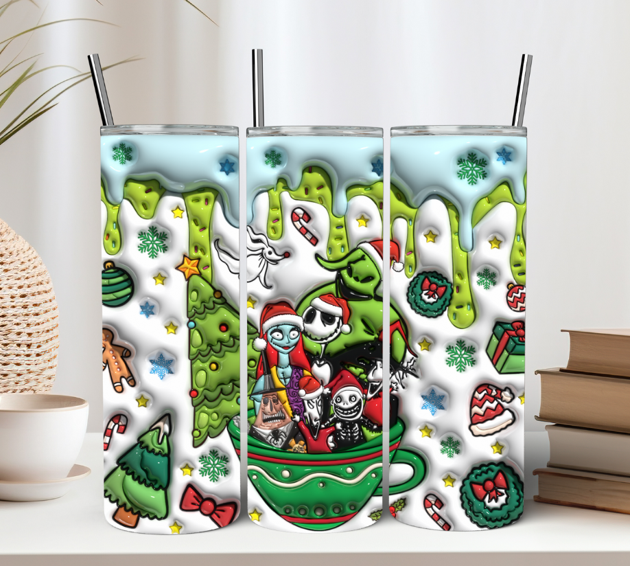 3D Drip Christmas Jack Tumbler