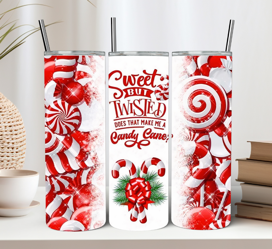 Sweet But Twisted Candy CaneTumbler