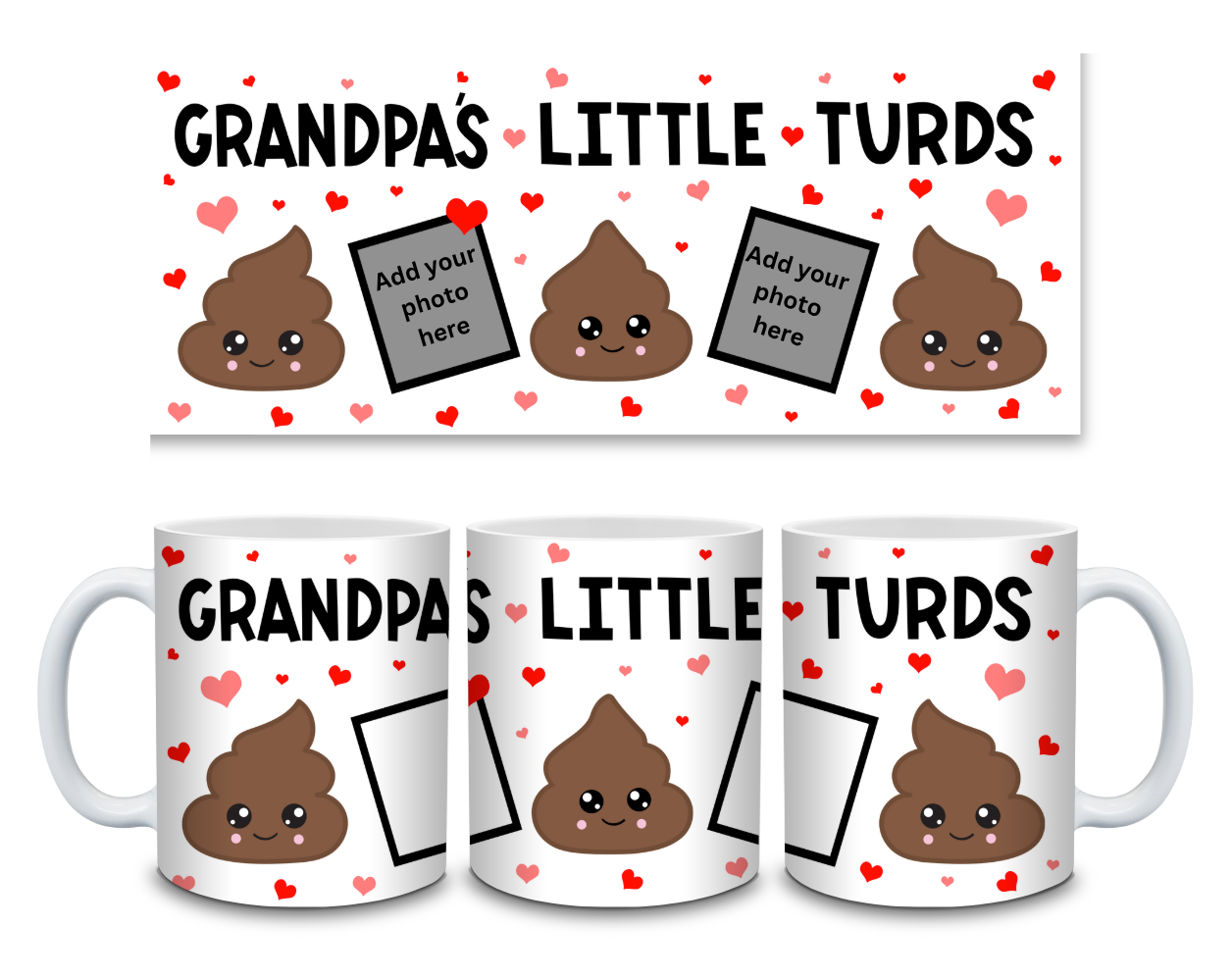 Grandpas Little Turds Custom 15oz Mug