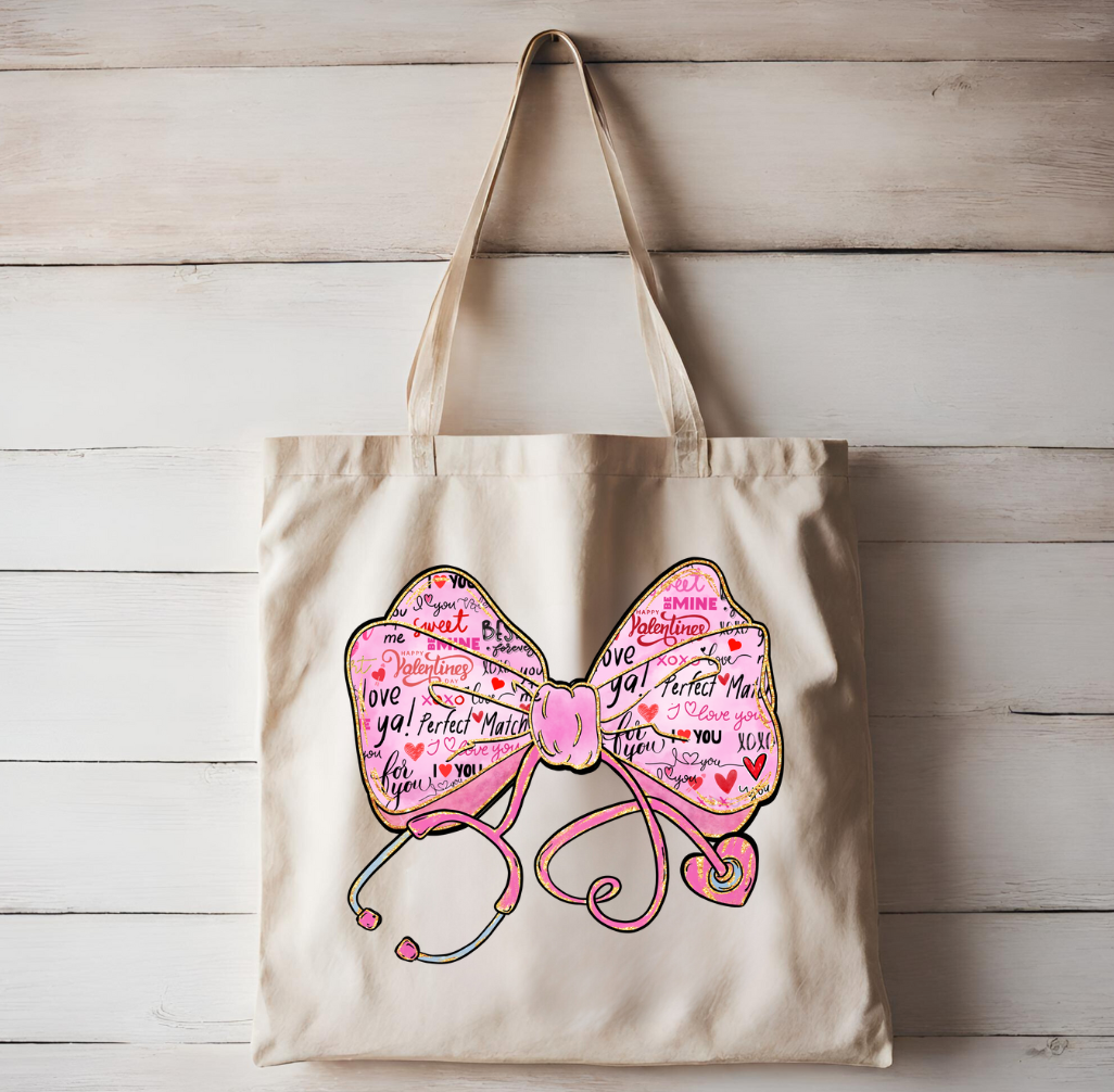 Love Bow Stethescope Totebag