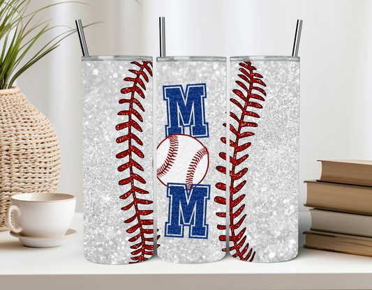 Glitter Baseball Mom 20oz Tumbler