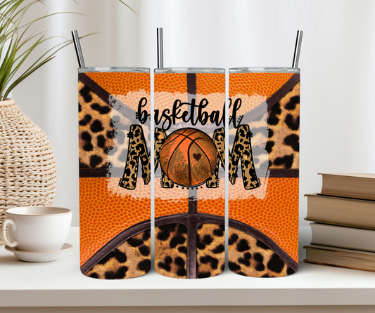 Basketball Mom Leopard Print 20oz Tumbler