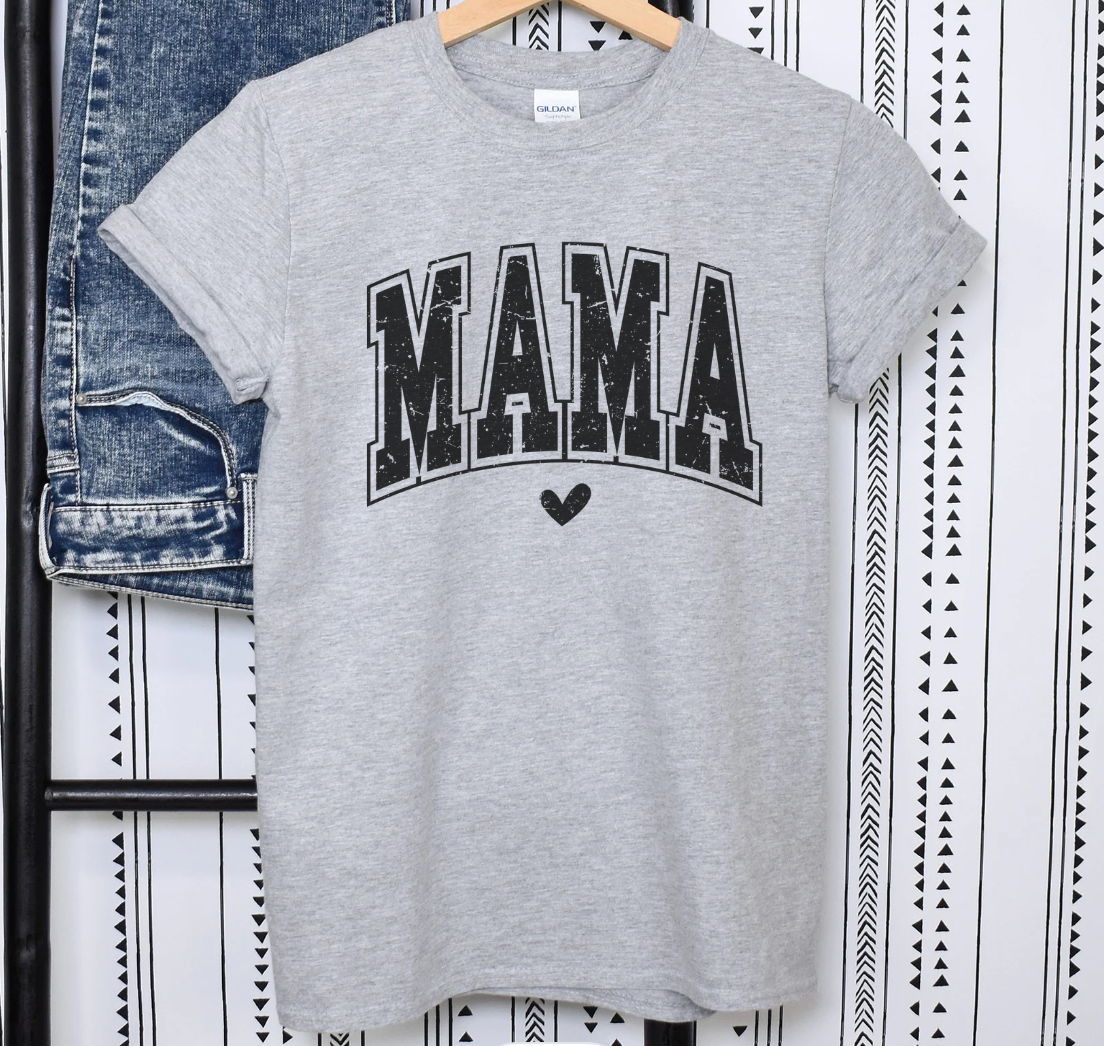 Distressed Mama Heart Shirt