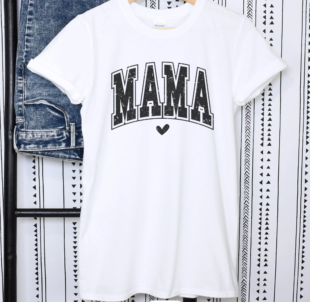 Distressed Mama Heart Shirt