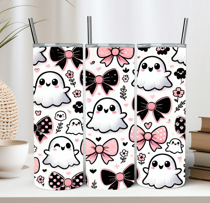 Cute Ghosty and Bow 20oz Tumbler