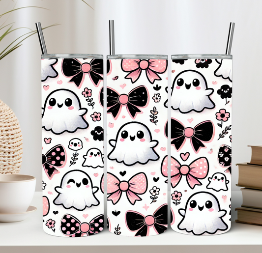 Cute Ghosty and Bow 20oz Tumbler