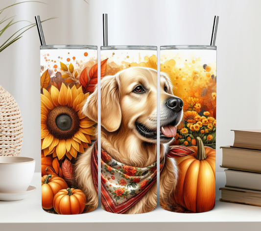Autumn Golden Retriever 20oz Tumbler