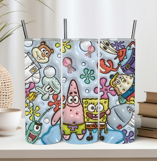 3D Sponge Friends Tumbler (Copy)