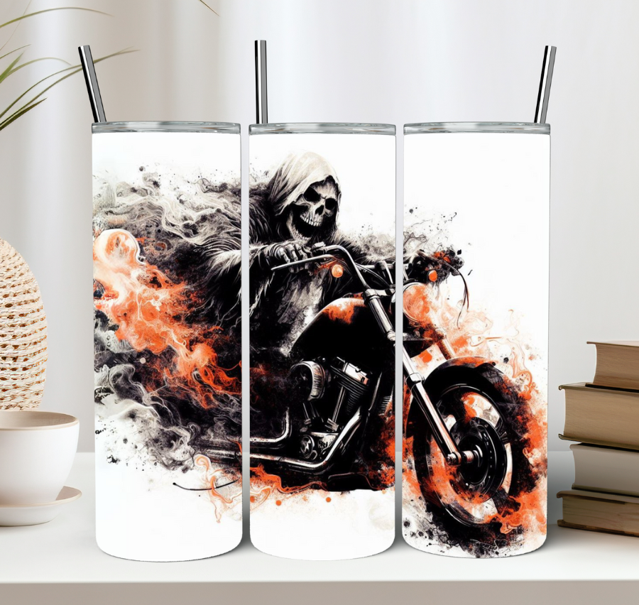 Skeleton Motorcycle Tumbler