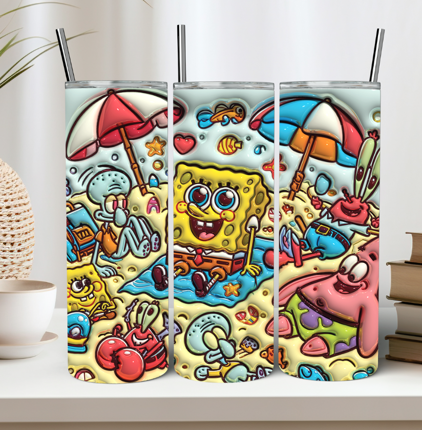 Beach Sponge Friends Tumbler
