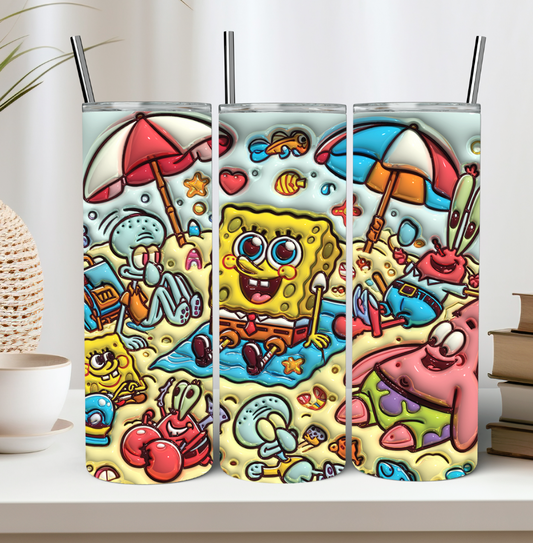 Beach Sponge Friends Tumbler