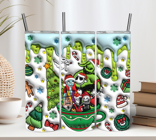 3D Drip Christmas Jack Tumbler