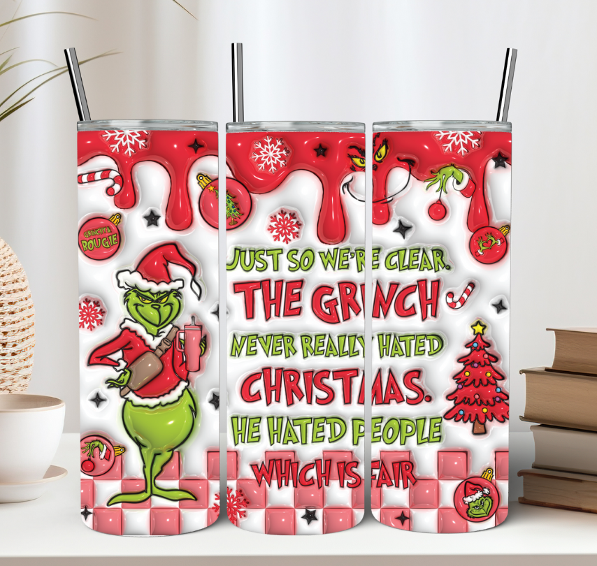 He Never Hated Christmas He Hated People Christmas Tumbler