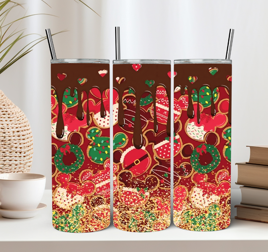 Chocolate Drip Christmas Mouse Tumbler