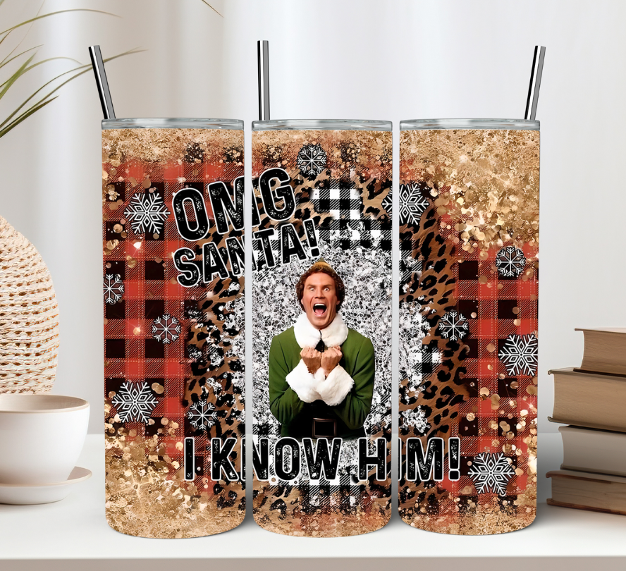 OMG Santa! I Know Him Elf Tumbler