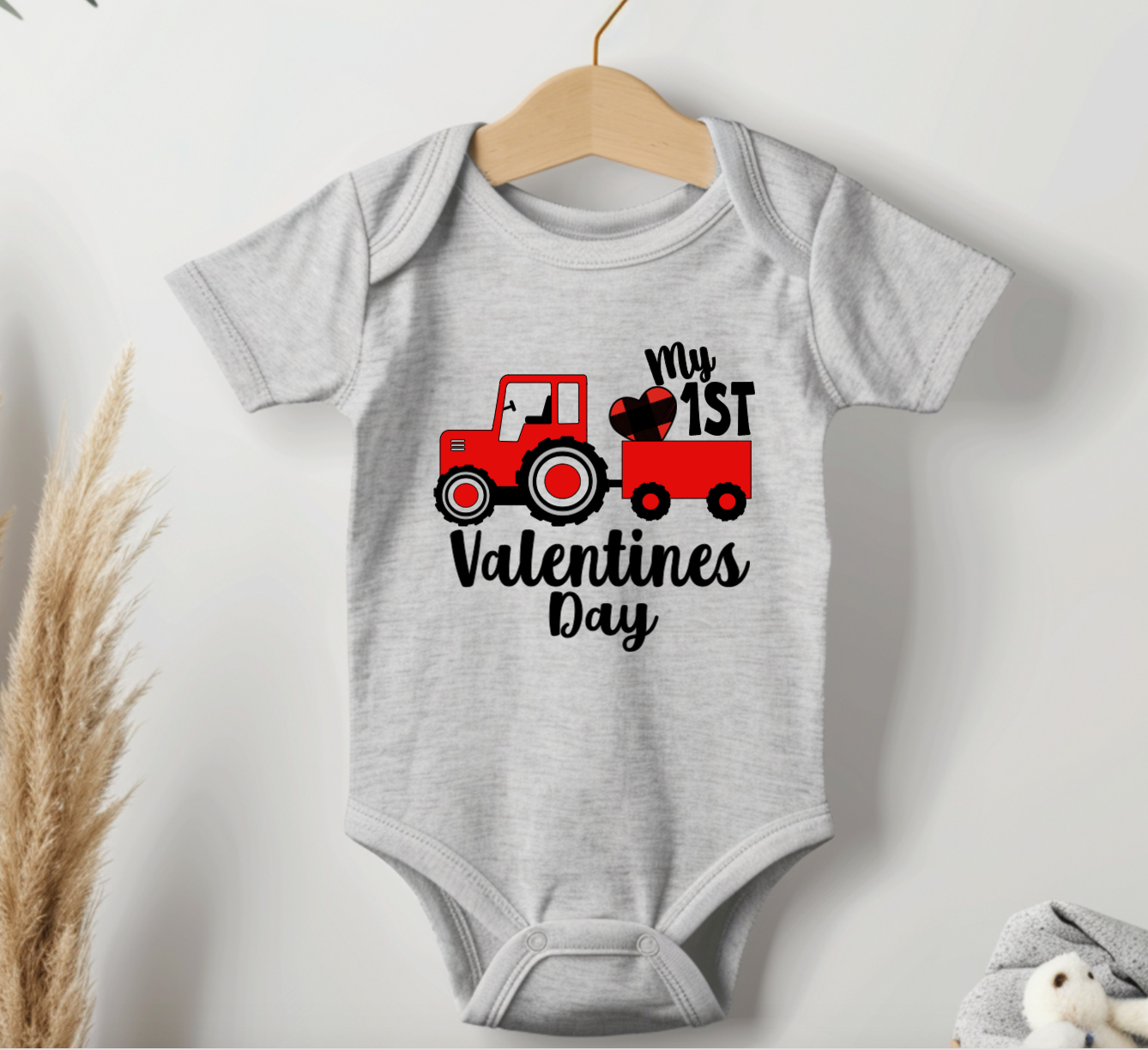 My First Valentine's Day Truck Onesie
