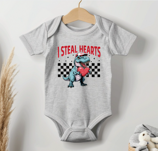 I Steal Hearts Dino Valentine's Day Shirts