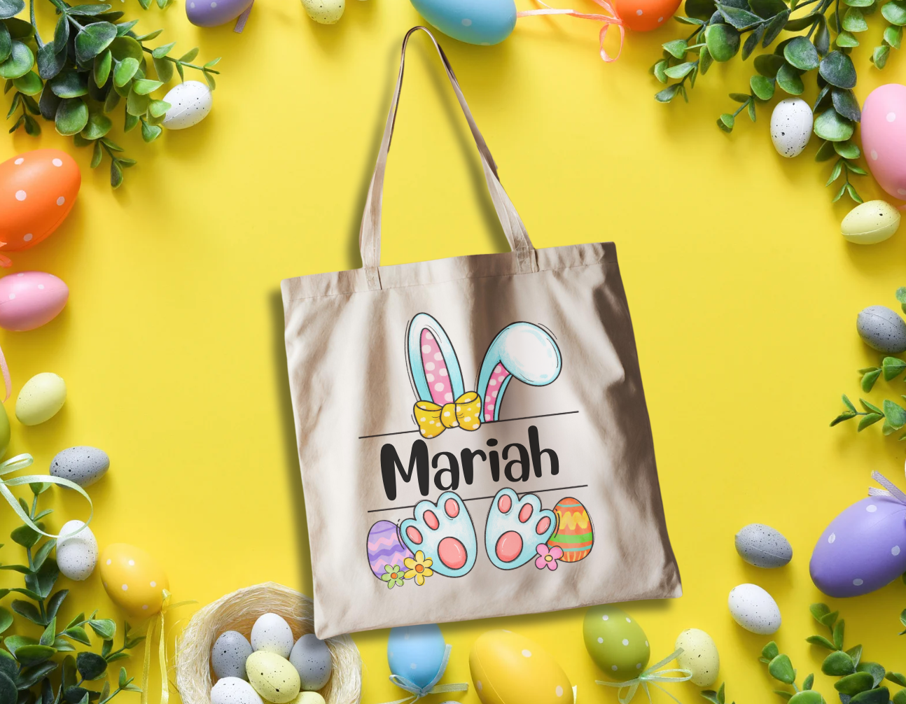 Personalized Easter Totebags