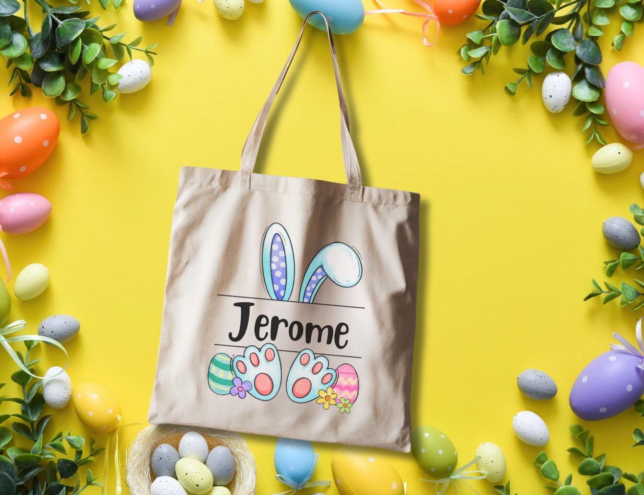 Personalized Easter Totebags