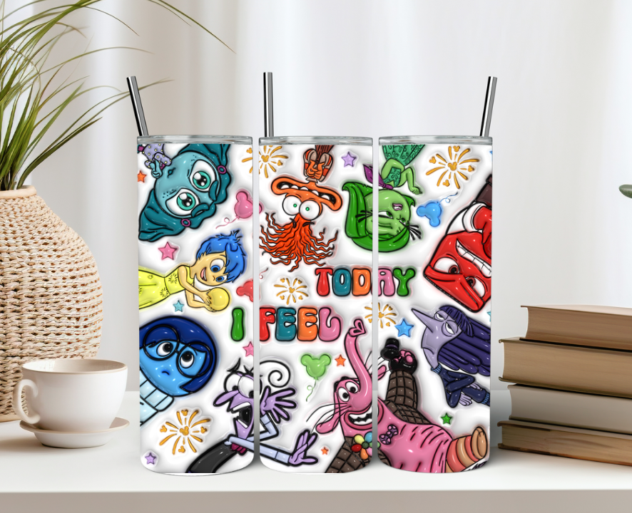 Today I Feel Kids Tumbler, 20oz Tumbler or 20oz Waterbottle