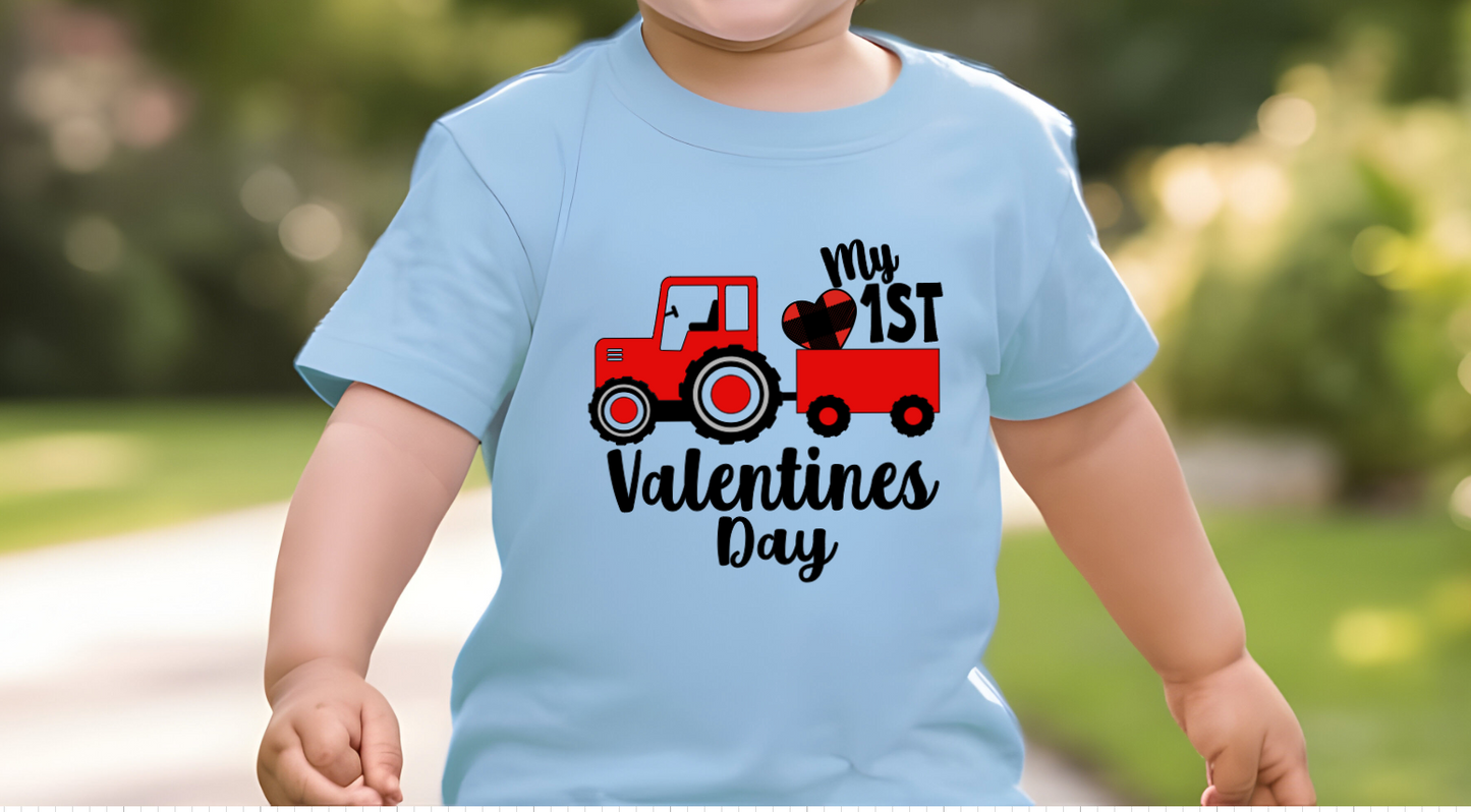 My First Valentine's Day Truck Onesie